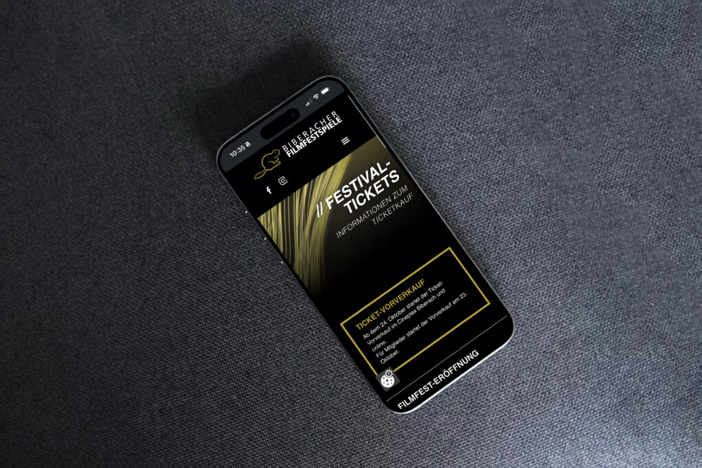 Filmfestspiele Webdesign – TAM TAM Werbeagentur